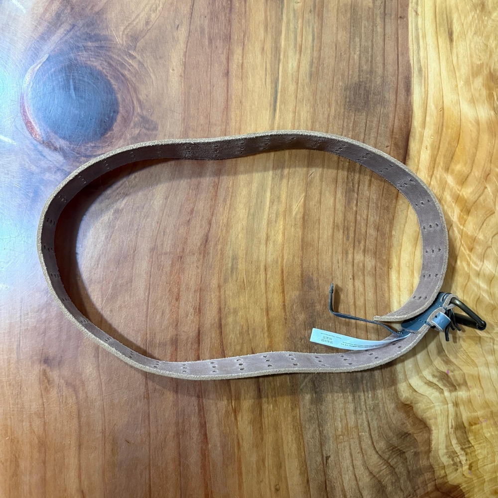 We the Free People Women's Belt Gray 3 hole Y2K Bohemian Leather R3-28 - Picture 3 of 6